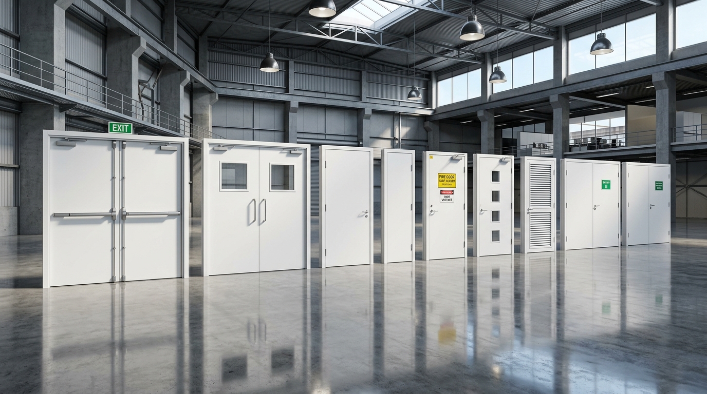 NAYDOOR RAL 9016 Trafik Beyazı Yangın ve Endüstriyel Kapı Serisi Showroom Açılışı