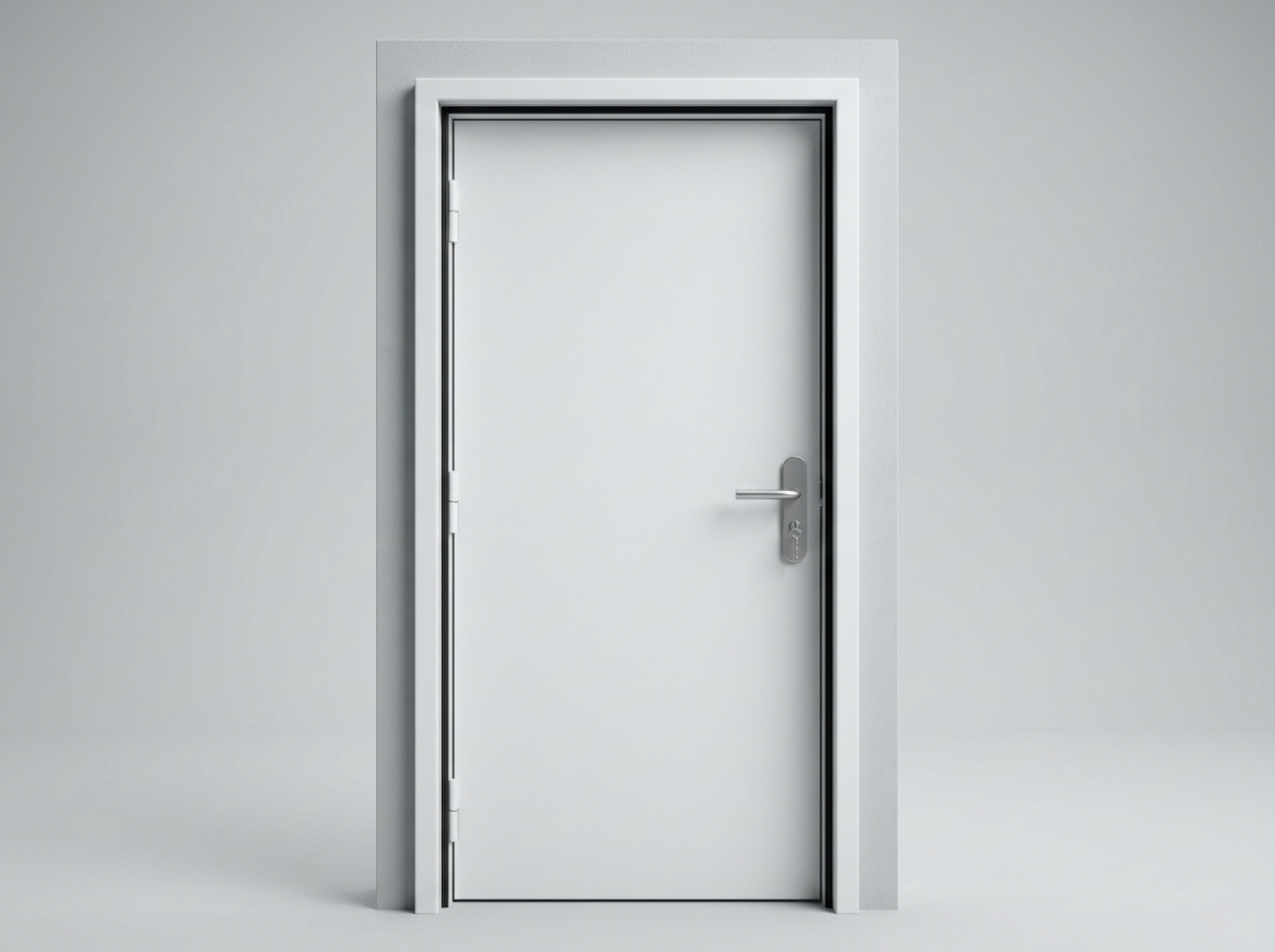 Sistem Odası Kapısı RAL 9016 Sade Mekanizmalı